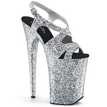 Shoes InStyle《九吋》美國品牌 PLEASER 原廠正品漆皮金蔥極端厚底高跟涼鞋 『玫瑰金色』 歷史價格詳細信息