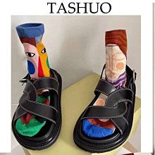 TASUO  厚底洞洞鞋女夏ins防滑防臭高跟沙灘外穿學生網紅增高包頭涼鞋女-可可鞋櫃 歷史價格詳細信息