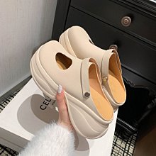 『真皮世家』包頭厚底粗跟一字帶涼鞋女真皮2023新款春夏季超高跟防水臺后空鞋 歷史價格詳細信息