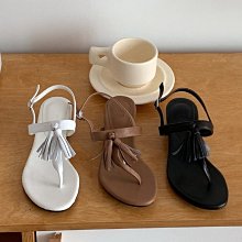 ♡小稻甜♡正韓代購．簡約百搭雙帶扣環皮革厚底涼鞋/便鞋/後空鞋/魚口/露趾/方扣/奶油色/楔型/小香(陳欣欣/KIMY 歷史價格詳細信息