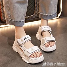 厚底涼鞋 夏季韓版百搭學生時尚一字扣平底涼鞋女仙女風厚底羅馬鞋XDY超夯 正品 活動 優惠 歷史價格詳細信息