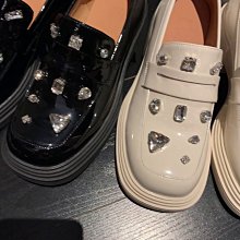 『真皮世家』英倫風厚底小皮鞋女淺口粗跟瑪麗珍鞋2023新款春夏季高跟百搭單鞋 歷史價格詳細信息