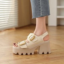 『真皮世家』小個子露趾仙女拖鞋女真皮外穿粗跟一字拖2023新款夏季高跟涼拖鞋 歷史價格詳細信息