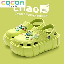 可愛卡通包頭拖鞋女夏季外穿2023年新款厚底防滑踩屎感沙灘洞洞鞋 歷史價格詳細信息