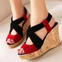 魚口楔型鞋 厚底高跟鞋 防水台 內增高 魚口坡跟鬆糕鞋 鏤空 網面 超高跟 後拉鍊 露趾 帥氣 女鞋．黑色34-39 歷史價格詳細信息