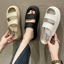 鞋 松糕人字拖鞋女 套趾沙灘涼拖鞋時尚復古小個子厚底網紅防滑拖鞋 歷史價格詳細信息