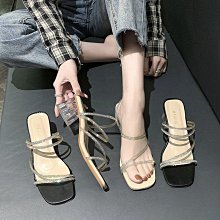 新款女鞋 大碼粗跟涼鞋女41一43包頭女款夏季百搭一字帶晚風中跟女鞋高跟鞋 歷史價格詳細信息