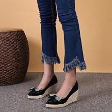 楔型厚底高跟尖頭燈芯絨女鞋后空搭扣度假風草編麻繩底楔型涼鞋 坡跟涼鞋 楔型涼拖 坡跟拖鞋 歷史價格詳細信息