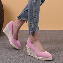 楔型厚底高跟尖頭燈芯絨女鞋后空搭扣度假風草編麻繩底楔型涼鞋 坡跟涼鞋 楔型涼拖 坡跟拖鞋 歷史價格詳細信息