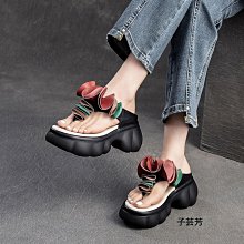 坡跟涼鞋民族風草編松糕厚底涼鞋高跟學生涼鞋大小碼33-43碼 草編楔形鞋 楔形涼鞋 增高厚底涼鞋 楔形涼拖鞋 女鞋 歷史價格詳細信息