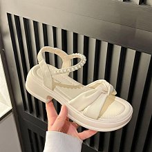 2024夏季新款珍珠水鑽平底人字拖時尚外穿夾趾大碼涼拖鞋女 歷史價格詳細信息