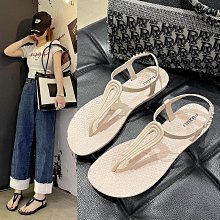 願望生活~ 夾趾涼鞋 女神款波西米亞寶石涼鞋 羅馬涼鞋 民族風水鑽夾腳涼鞋 沙灘涼鞋 女夏平底學生涼鞋 歷史價格詳細信息