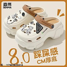 帆布包洞洞鞋何炅陳赫同款防滑洞洞鞋男情侶海邊夏季外穿厚底包頭沙灘涼拖鞋女 現貨 免運 歷史價格詳細信息