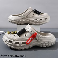 帆布包洞洞鞋踩屎感洞洞鞋男款夏季外穿沙灘戶外防滑厚底耐磨開車包頭半涼拖鞋 現貨 免運 歷史價格詳細信息