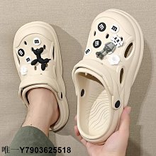 帆布包洞洞鞋何炅陳赫同款防滑洞洞鞋男情侶海邊夏季外穿厚底包頭沙灘涼拖鞋女 現貨 免運 歷史價格詳細信息