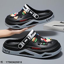 帆布包洞洞鞋踩屎感洞洞鞋男款夏季外穿沙灘戶外防滑厚底耐磨開車包頭半涼拖鞋 現貨 免運 歷史價格詳細信息