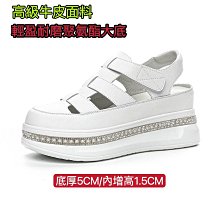 真皮厚底內增高板鞋女2023秋新款鬆糕軟底時尚百搭超火運動休閒鞋 歷史價格詳細信息