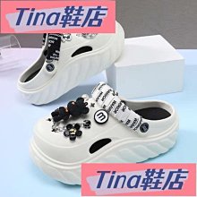 洞洞鞋女夏外穿芝麻街新款2023厚底防滑ins網紅兩穿包頭沙灘涼拖-可可鞋櫃 歷史價格詳細信息