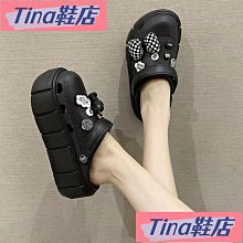 Tina鞋店  時尚 熱銷 仙女風一字帶中跟涼鞋女夏季新款羅馬水鑽高跟鞋粗跟百搭女鞋- 歷史價格詳細信息