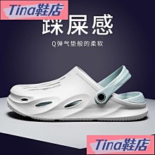 Tina鞋店  【久穿久走不磨腳】  白色洞洞鞋 女生防滑沙灘鞋 情侶款休閒涼鞋 大尺碼晴雨鞋 多功能朔溪鞋 軟底透氣運動涼- 歷史價格詳細信息