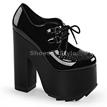 Shoes InStyle《三吋》美國品牌 DEMONIA 原廠正品英式龐克歌德蘿莉紅心掛鎖麂皮老虎紋厚底鞋大尺碼『黑』 歷史價格詳細信息