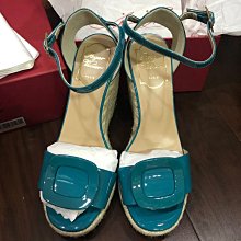 *** Roger Vivier 全新現貨閃電藍金釦4.5 cm鞋 -37 *** 歷史價格詳細信息