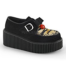 Shoes InStyle《三吋》美國品牌 DEMONIA 原廠正品英式龐克歌德蘿莉紅心掛鎖麂皮老虎紋厚底鞋大尺碼『黑』 價格比較,價格查詢,歷史價格詳細信息