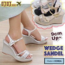 厚底鞋 叮叮號 韓國空運代購【O3005】正韓優雅款 珠光面料 一字背帶&金帶拼接設計 瑪莉珍繫帶型涼鞋 坡跟楔型高跟鞋 價格比較,價格查詢,歷史價格詳細信息