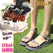 厚底鞋 叮叮號 韓國空運代購【O3005】正韓優雅款 珠光面料 一字背帶&金帶拼接設計 瑪莉珍繫帶型涼鞋 坡跟楔型高跟鞋 歷史價格詳細信息