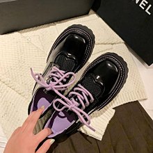 『真皮世家』英倫風厚底小皮鞋女淺口粗跟瑪麗珍鞋2023新款春夏季高跟百搭單鞋 歷史價格詳細信息