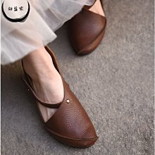 頭層牛皮淺口小白鞋女秋一腳蹬2023新款軟底百搭休閒女鞋平底單鞋 歷史價格詳細信息