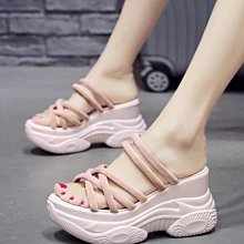 外出拖鞋 2020夏新款高跟粗跟韓版壹字拖外穿女涼拖水鑚花朵大碼性感女拖鞋  露天市集  全臺最大的網路購物市集 歷史價格詳細信息