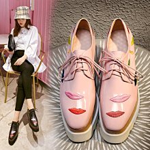 『真皮世家』英倫風厚底小皮鞋女淺口粗跟瑪麗珍鞋2023新款春夏季高跟百搭單鞋 歷史價格詳細信息