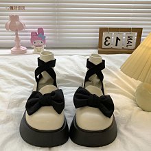 大頭鞋鬆糕鞋  蘿莉塔鞋子大尺碼 JK鞋粗跟圓頭小皮鞋 甜美鞋子厚底 日系黑色亮面樂福鞋 歷史價格詳細信息