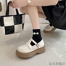 【嘉禾旗艦店】复古小皮鞋女春季新款百搭英伦风黑色单鞋粗跟仙女玛丽珍鞋 價格比較,價格查詢,歷史價格詳細信息