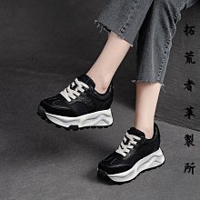 【拓荒者革製所】真皮厚底鞋四季款頭層牛皮樂福鞋增高一腳蹬休閒舒適單鞋真皮女鞋311 歷史價格詳細信息