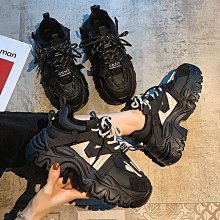 ins韓版網面老爹鞋女2024夏季新款透氣女學生運動鞋增高休閒鞋 歷史價格詳細信息