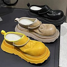 大頭鞋鬆糕鞋  蘿莉塔鞋子大尺碼 JK鞋粗跟圓頭小皮鞋 甜美鞋子厚底 日系黑色亮面樂福鞋 歷史價格詳細信息