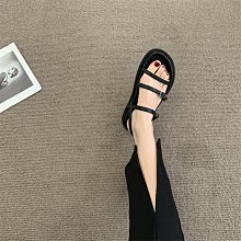 現貨 設計感小眾厚底鞋涼拖拖鞋女外穿平底鞋露趾女鞋子2022春夏女鞋子-誠信商鋪 歷史價格詳細信息