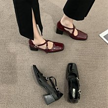 法式復古小高跟鞋女白色優雅女鞋32-40碼尖頭瑪麗珍鞋ins褶皺單鞋 歷史價格詳細信息