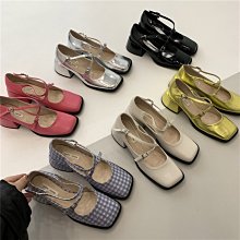 法式復古小高跟鞋女白色優雅女鞋32-40碼尖頭瑪麗珍鞋ins褶皺單鞋 歷史價格詳細信息