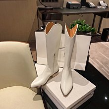 不過膝女靴白色靴子女西部高筒騎士靴顯瘦靴異形跟粗跟牛仔靴長靴 歷史價格詳細信息