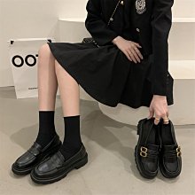 現貨熱銷-法式復古粗跟單鞋韓版拼色樂福鞋2022年秋季新款女鞋英倫風小皮鞋爆款 歷史價格詳細信息