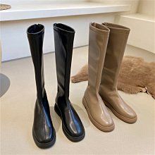 2022年秋冬女士過膝長筒靴彈力尖頭超高跟漆皮黑色性感跳舞長靴女 歷史價格詳細信息