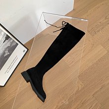 高筒顯瘦過膝長靴平跟百搭春秋冬季女靴潮歐美英倫馬丁靴平底女鞋 歷史價格詳細信息