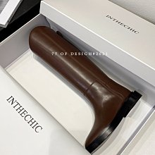 女鞋 粗跟高筒靴子女不過膝棕色長筒靴瘦腿靴小個子厚底瘦瘦騎士靴高跟 歷史價格詳細信息