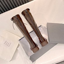 秋冬高筒騎士靴不過膝單靴尖頭高跟女鞋粗跟軟皮顯瘦女靴40 41 42 歷史價格詳細信息