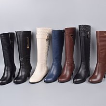 秋冬長靴女高筒靴中跟甜美粉色長筒靴粗跟學生蝴蝶結中靴女 歷史價格詳細信息