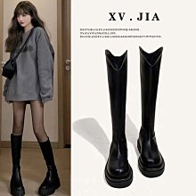 秋冬高筒騎士靴不過膝單靴尖頭高跟女鞋粗跟軟皮顯瘦女靴40 41 42 歷史價格詳細信息