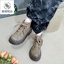真皮馬丁靴女2023秋冬新款厚底歐版英倫風機車靴復古加絨百搭短靴 歷史價格詳細信息